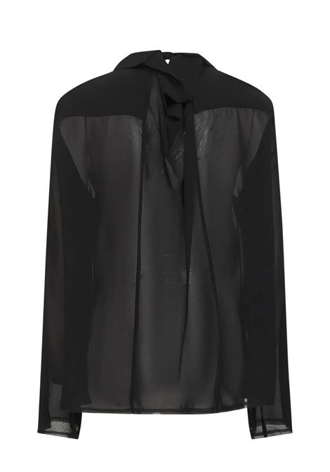 asymmetrical collar shirt woman black MM6 MAISON MARGIELA | S62DT0049 M35468900